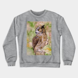 The Listener (Bubo virginianus) Crewneck Sweatshirt